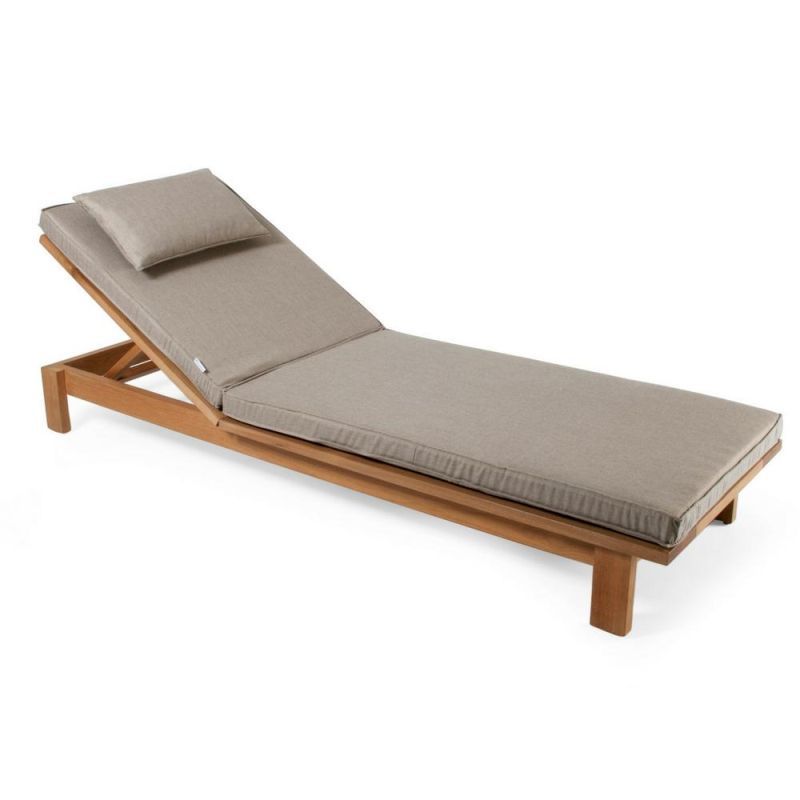 Teak Garden Sunbeds Hotel Outdoor Furniture Poolside Patio Style Customized Cushion Color Garden Furniture Wholesale