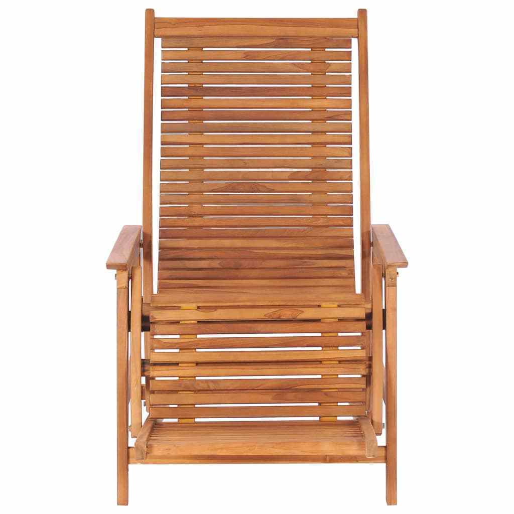 Wooden Outdoor Garden Chair Relax Folding Chair Reclining Patio Footrest Leisure Lounge Beach Chair Wholesale