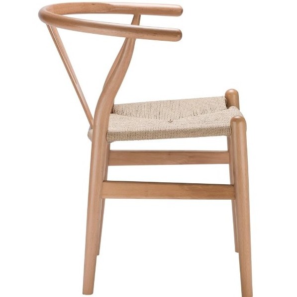 Hans Wegner Chair dining with Rope Seat - All Teak Furniture Indonesia Manufacture and Exporter