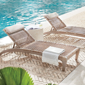 Leisure Beach Lounger Poolside Sun Loungers Outdoor Rope Loungers Chair