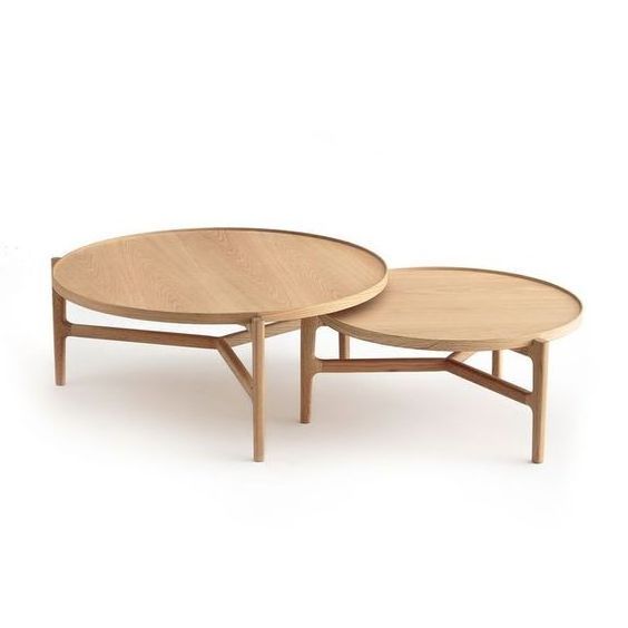 Natural Modern Design Teak Wood Coffee Table for Indoor and Outdoor Home Furniture round level