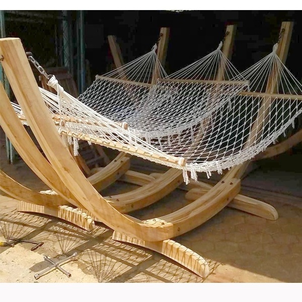 Wooden Hammock Swing Teak Wooden Outdoor Garden Furniture Solid Teak Wood Hammock