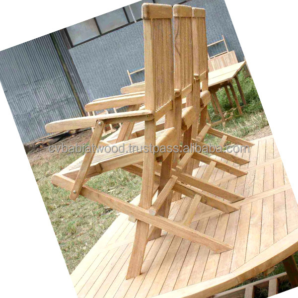 Teak Garden Folding Chair Outdoor Furniture Teak Wooden Folding Chair For Hotel Pool Beach Dining Set Furniture 6