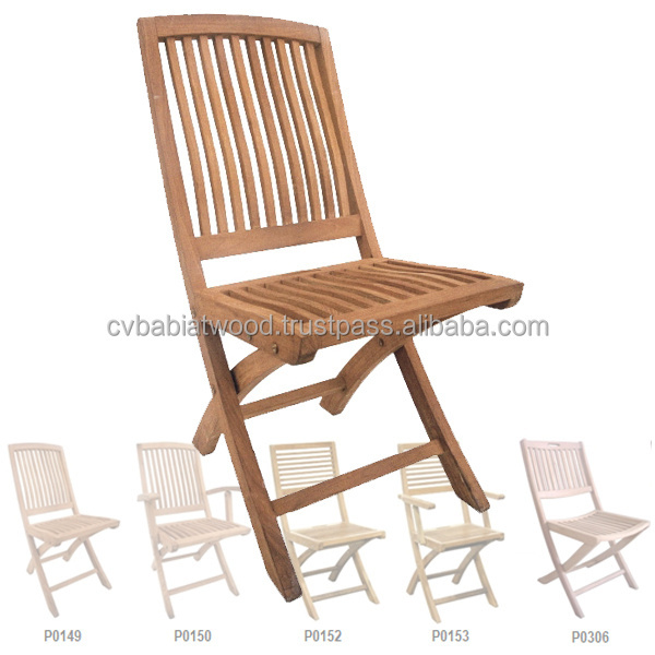 Folding Chair Outdoor Garden Patio Furniture Teak Wooden Folding Chair Hotel Restaurant Pool Beach Folding Set Furniture 6