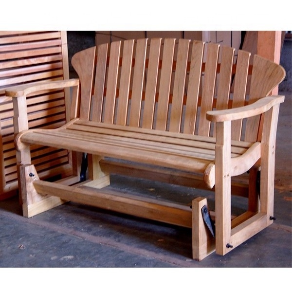 Adirondack Glider Bench Teak Outdoor Furniture Garden Furniture Wooden Glider Bench