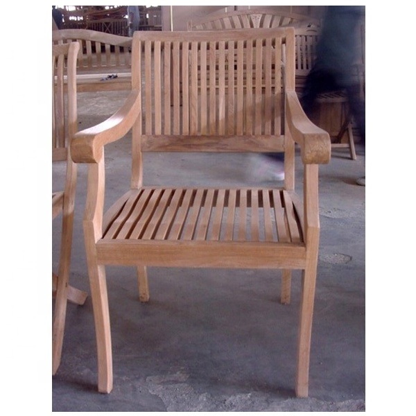 Garden Chair Teak Wooden Chair Outdoor Furniture Teak Wooden Dining Chair Set Hotel Restaurant Garden Furniture 2