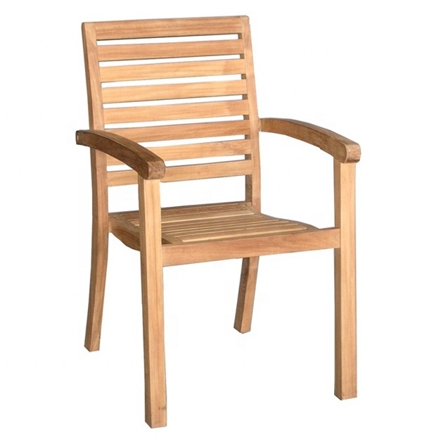 Wooden Stacking Chair teak and acacia wood  Outdoor Furniture Patio Furniture Indonesia Supplier