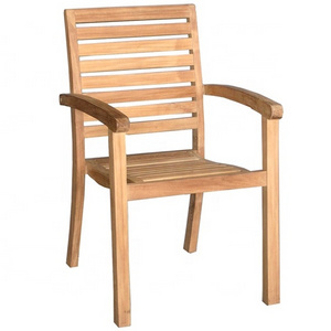 Wooden Stacking Chair teak and acacia wood  Outdoor Furniture Patio Furniture Indonesia Supplier