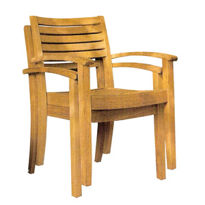 Teak wood Patio Garden Stackable Chair Indonesia Outdoor Furniture , teak wood acacia wood Cheap Prices