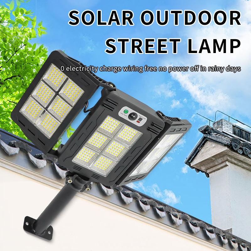 QianYu outdoor foldable street light wireless waterproof motion sensor LED solar street light for roads, gardens, yards