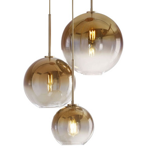 Home Lighting E27 Glass Bubble Ball Led Ceiling Pendant Lamps Indoor Modern Design Ball Hanging Wire Light Fixture Designer