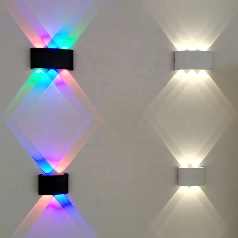 New Design Outdoor Led Wall Sconce Lighting Metal Indoor Modern Bracket Light Rgb Wall Lights