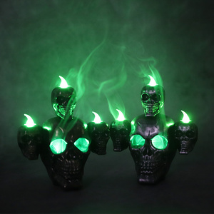 Jack-o '-lanterns Halloween decoration props smoke horror skeleton lights LED electronic candle lights script kill props