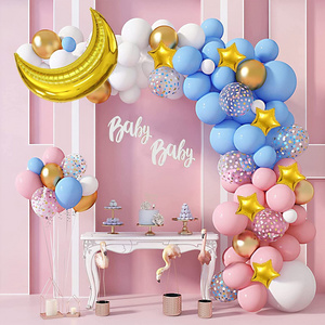 CIVI Gender Reveal Theme Birthday Party Balloon Arch Kit Boy or Girl Latex Balloon Atmosphere Decoration