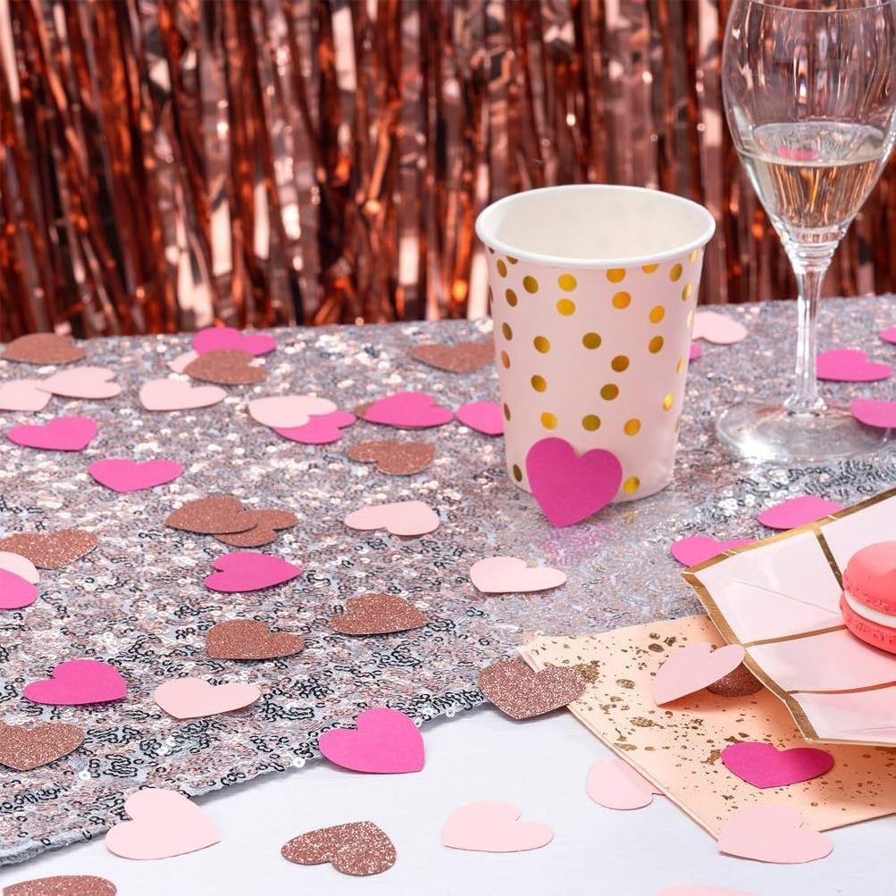 CIVI Wedding Party Table Confetti Customized Heart Shape Confetti for Valentine's Day Colorful 18g Confetti Party Supplies