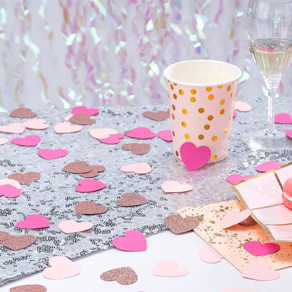 CIVI Wedding Party Table Confetti Customized Heart Shape Confetti for Valentine's Day Colorful 18g Confetti Party Supplies