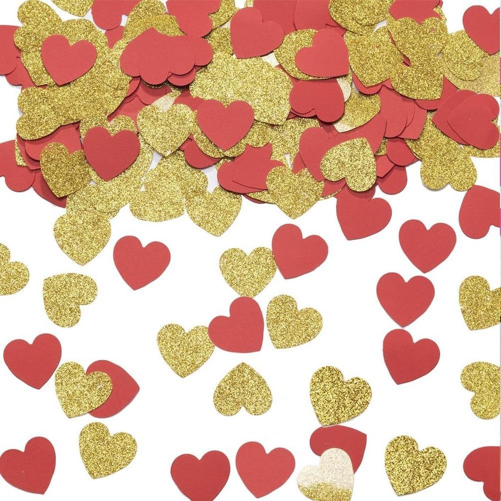 CIVI Wedding Party Table Confetti Customized Heart Shape Confetti for Valentine's Day Colorful 18g Confetti Party Supplies