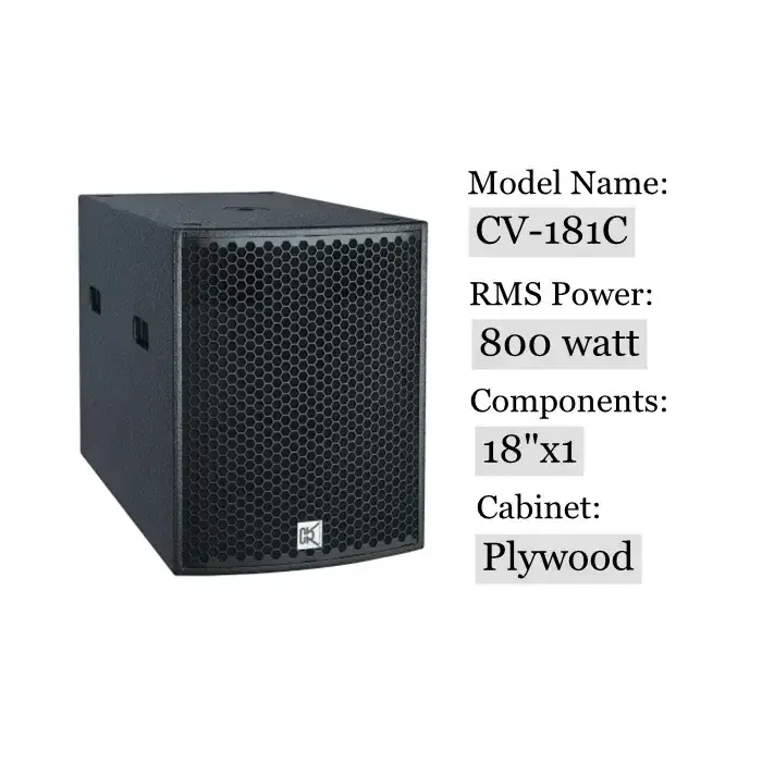 CVR sound system 18 inch  pro audio subwoofer passive active