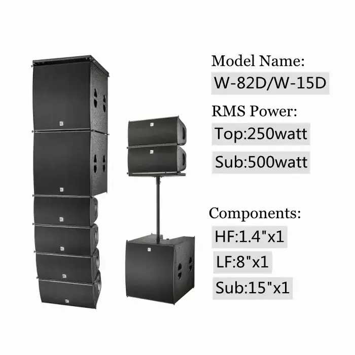 Active line array CVR audio powered 8 inch sound system active subwoofer array