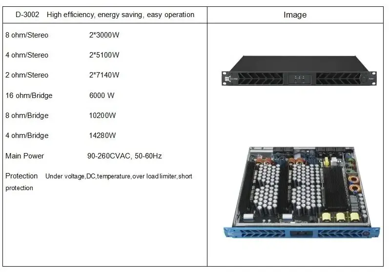 CVR Audio DSP3002 High power  6000w power amplifier