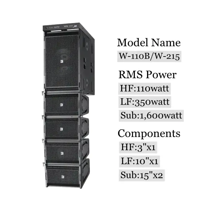 hot sale 2* 15 inch line array cabinet powered 10 inch top sound system