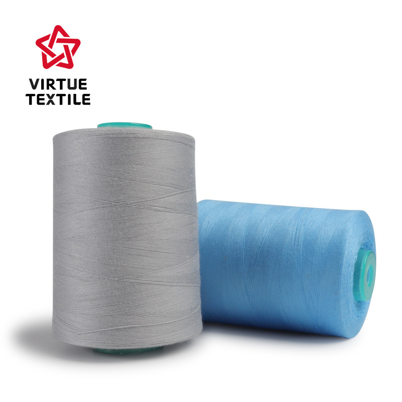 100% Cone Spun Polyester Sewing Thread 20/2 20/3 40/2 50/3 60/2 42/2  Used Clothing And Jeans