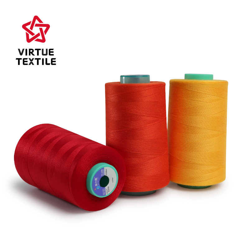 100% Cone Spun Polyester Sewing Thread 20/2 20/3 40/2 50/3 60/2 42/2  Used Clothing And Jeans