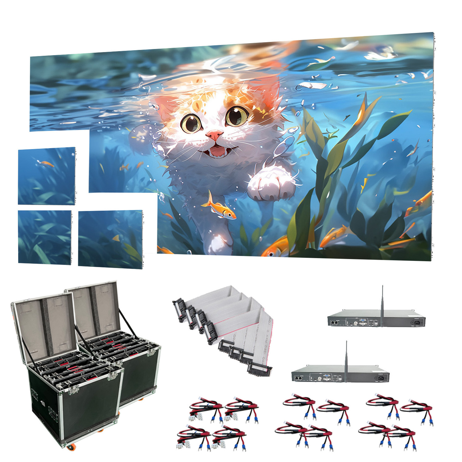 P2 P3 P4 P5 outdoor RGB indoor led screen aluminum cabinet video wall high quality P6 P8 P10 rgb full color led display