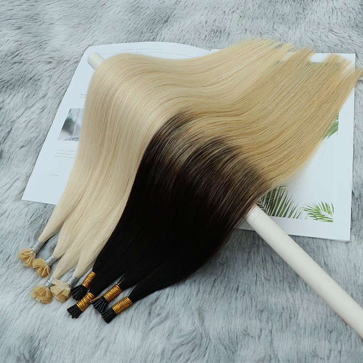 Wholesale Hot Sale Italian Keratin Pre Bonded Hair Extensions Remy Double Drawn u Tip Flat Tip i Tip Hair Extension