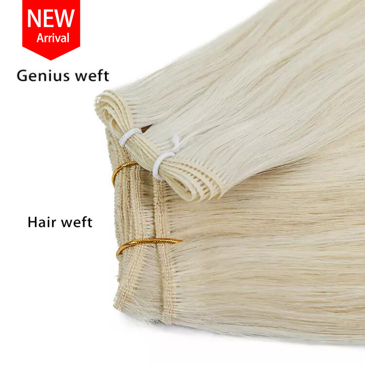 2023 New Arrival 100% Human Hair Handtied Weft Thick Ends Can Be Cut Invisible Genius Weft Hair Extension Human Hair