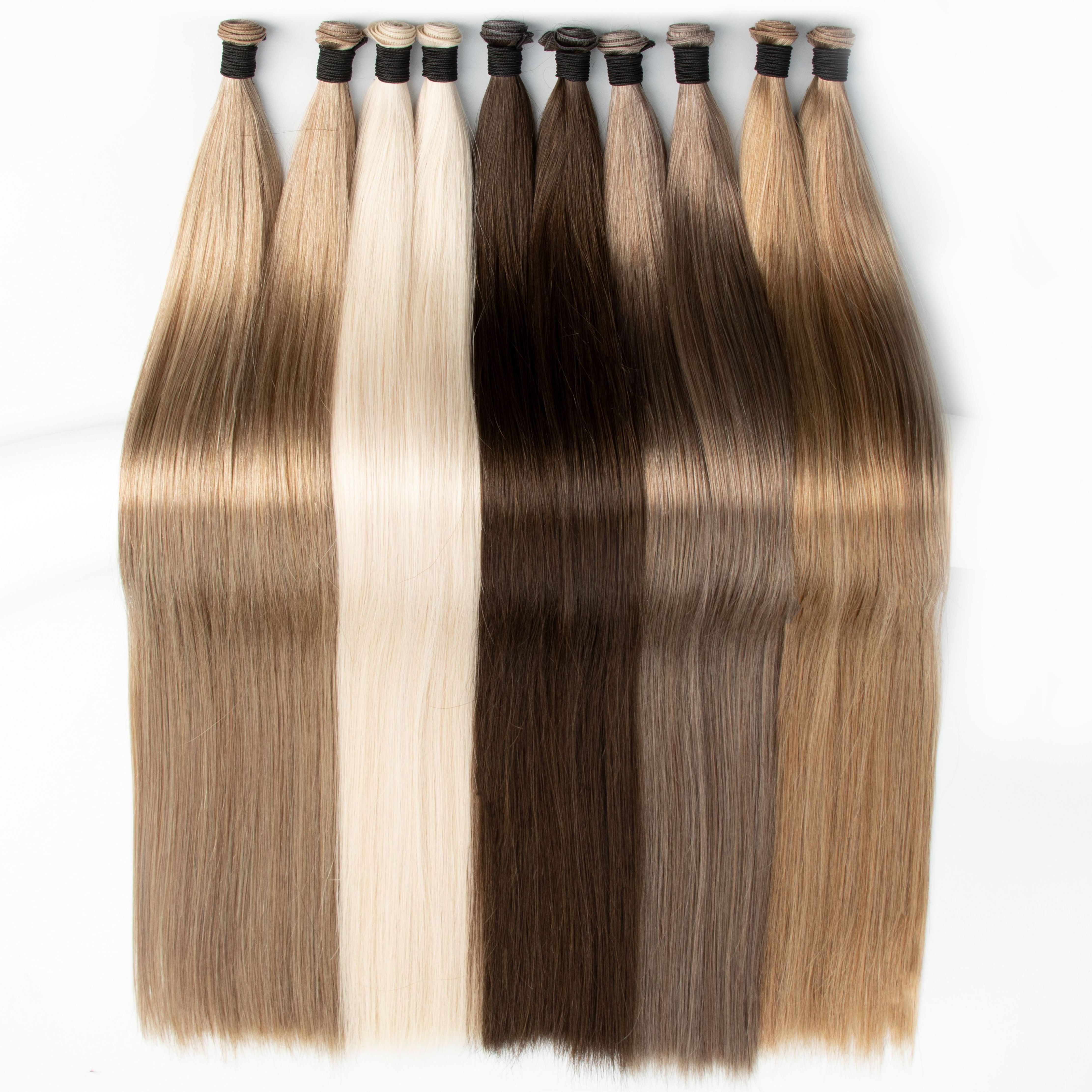 Top Quality Russian Slavic Double Drawn Genius Weft Hair Extensions PU Skin Weft Thin Invisible Genius Weft