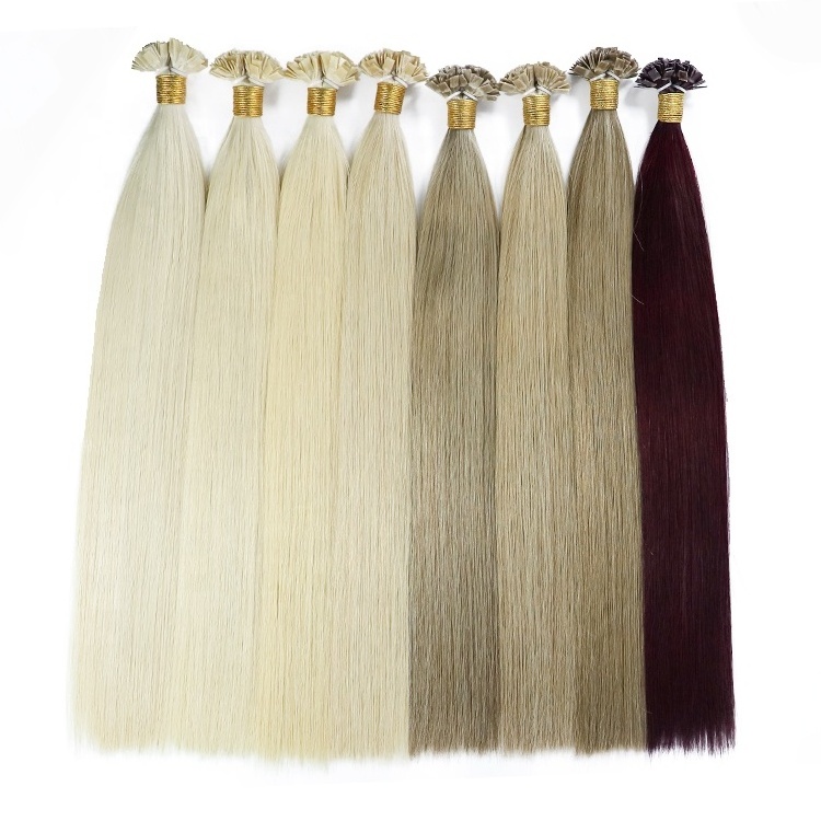 super double drawn human hair extensions keratin flat tip human hair