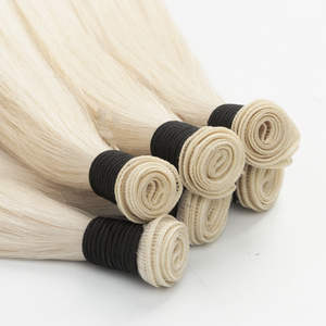 raw hair vendor single donor double drawn hand tied weft genius weft Russian