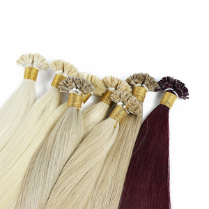 super double drawn human hair extensions keratin flat tip human hair