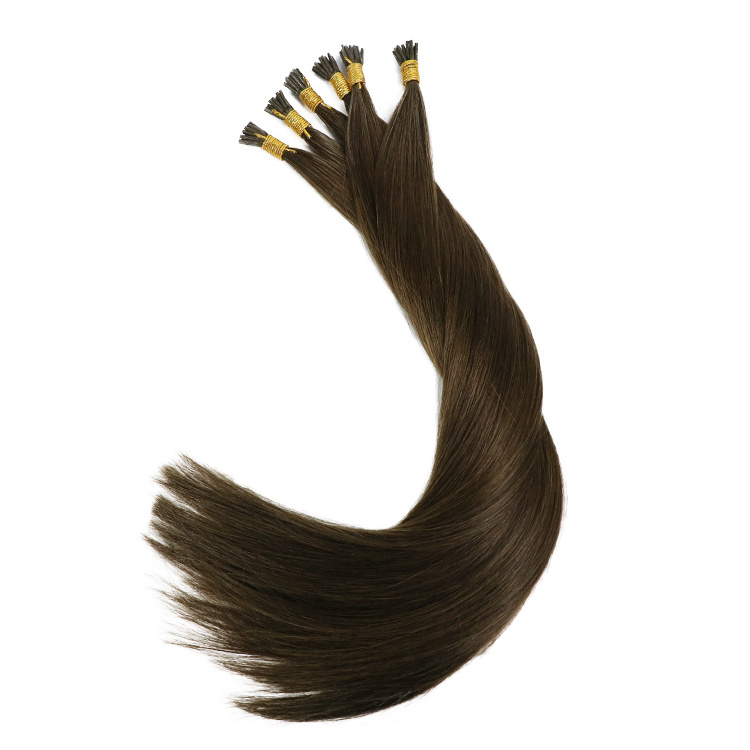 Hot Sale factory price 100% natural extensiones de cabello 100humano remmy i tip hair extensions wholesale