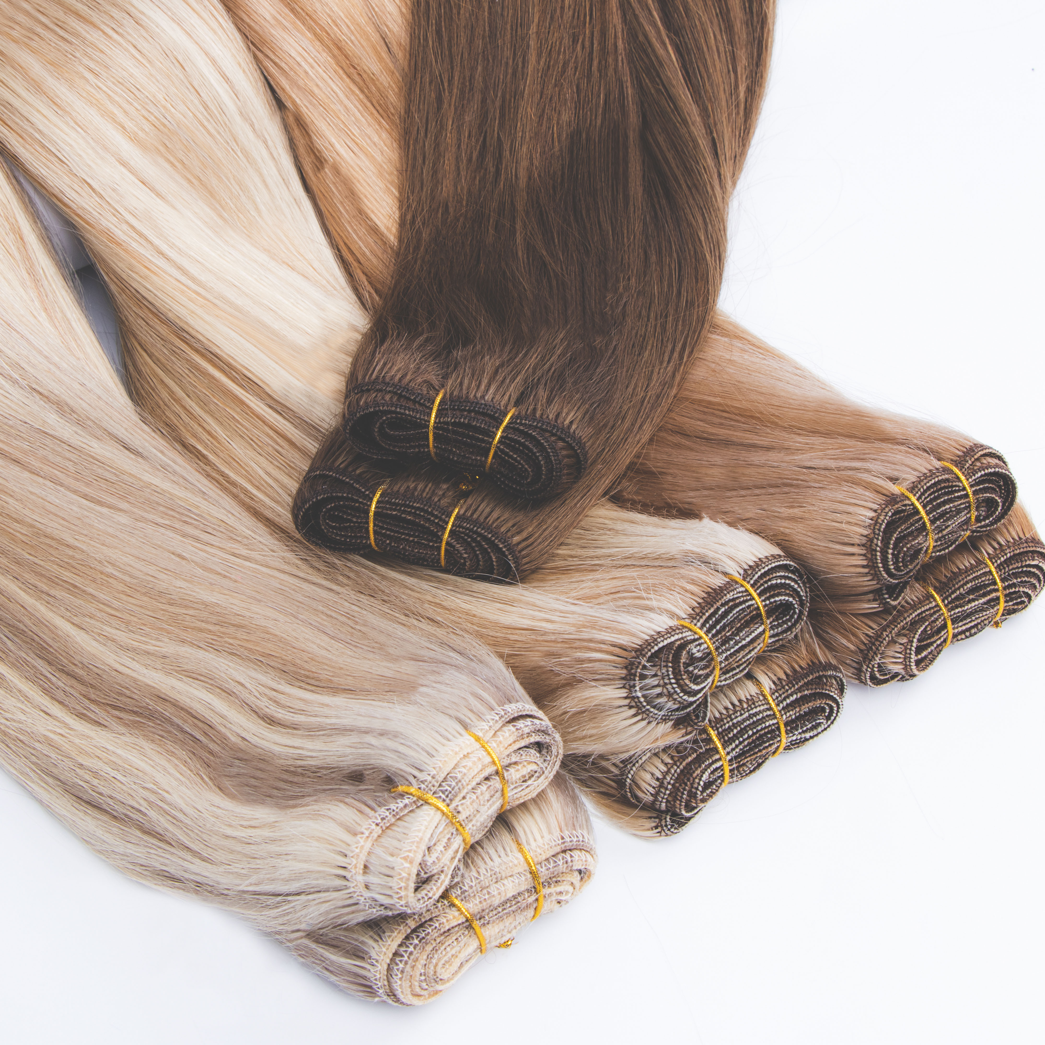 Hot Sale Volume Weft Hair Extensions Human Remy Virgin Cuticle Hair Double Drawn Best Double Drawn Machine Weft