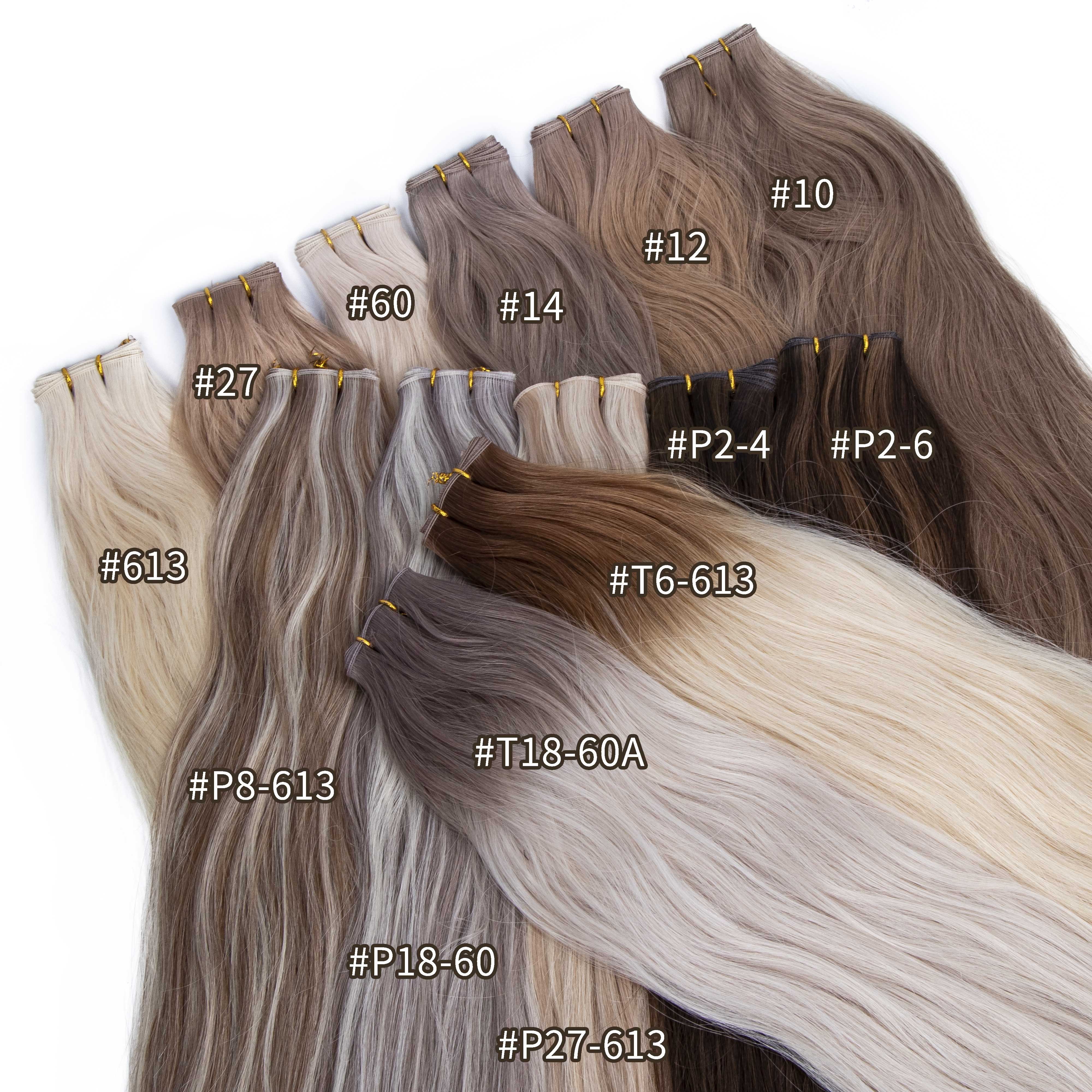 2023 New Arrival 100% Human Hair Handtied Weft Thick Ends Can Be Cut Invisible Genius Weft Hair Extension Human Hair