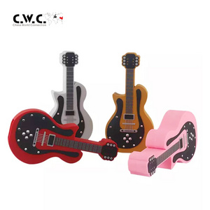 PVC Guitar Shape Portable Wireless Speaker Mini Audio Music Custom Wireless Blue Tooth Speaker