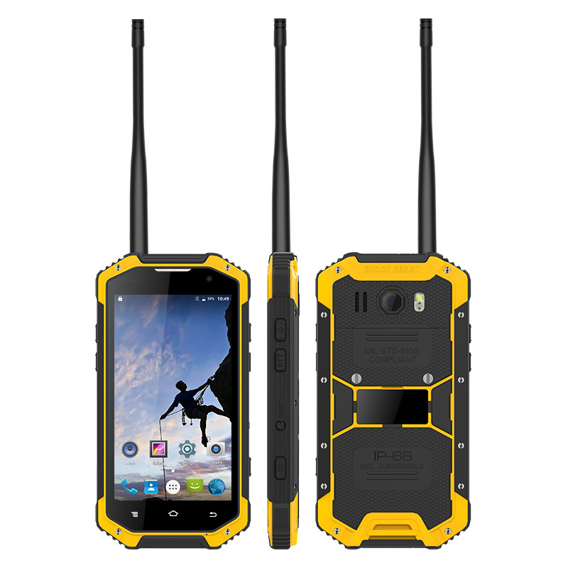 4.7 Inch Quality W3 IP68 Waterproof Rugged 4G LTE Smart Mobile Phone with Walkie Talkie radios VHF Radio woki toki