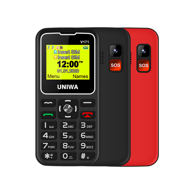 UNIWA V171 Big Button CellPhone SOS Wireless FM Charging Dock Dual SIM Flashlight Seniors phone