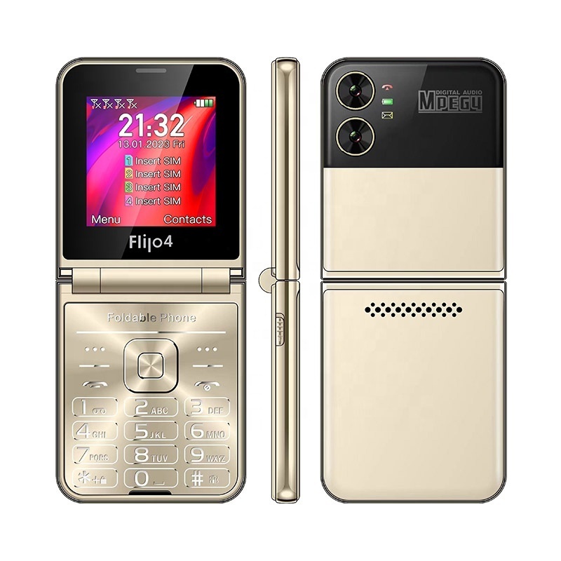 UNIWA F265 Dual Screen Flip Senior Push-Button Mobile Phone Handwriting Clamshell Cell Phone Russian Keyboard Key Phone