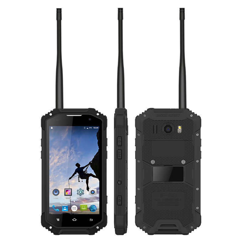 4.7 Inch Quality W3 IP68 Waterproof Rugged 4G LTE Smart Mobile Phone with Walkie Talkie radios VHF Radio woki toki