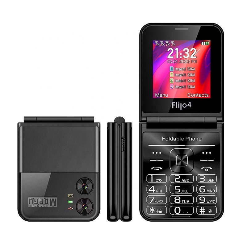 UNIWA F265 Dual Screen Flip Senior Push-Button Mobile Phone Handwriting Clamshell Cell Phone Russian Keyboard Key Phone