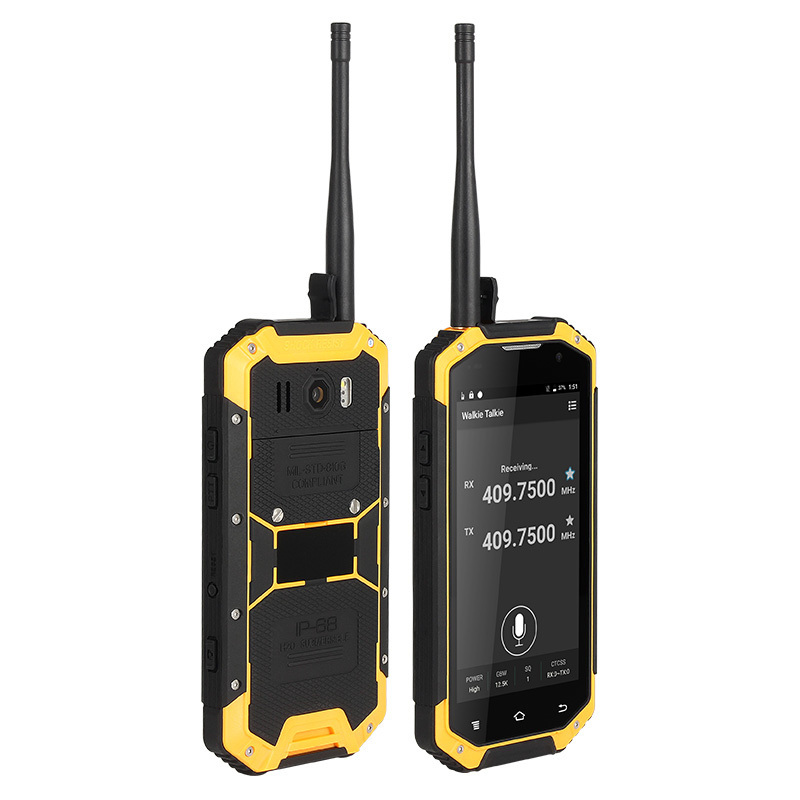 4.7 Inch Quality W3 IP68 Waterproof Rugged 4G LTE Smart Mobile Phone with Walkie Talkie radios VHF Radio woki toki