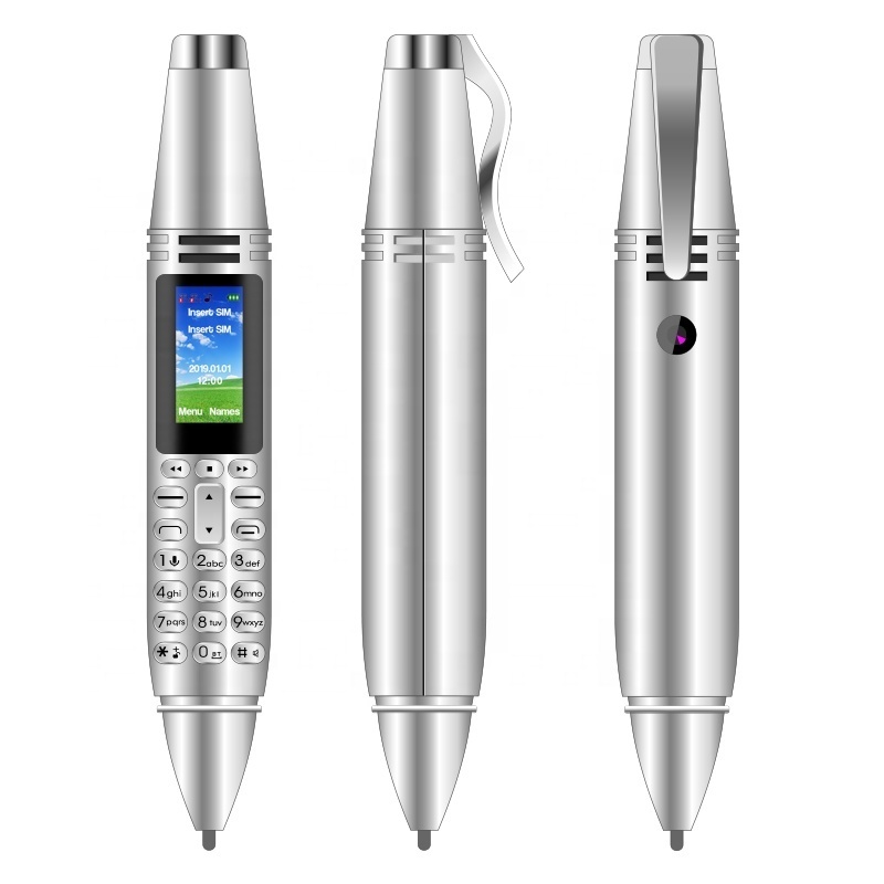 UNIWA AK007 Dual SIM 0.96 Inch Screen BT Dialer Camera and Voice Recorder Magic Voice GSM Pen Shaped Mobile Phone