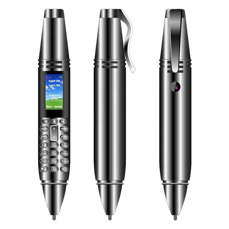 UNIWA AK007 Dual SIM 0.96 Inch Screen BT Dialer Camera and Voice Recorder Magic Voice GSM Pen Shaped Mobile Phone