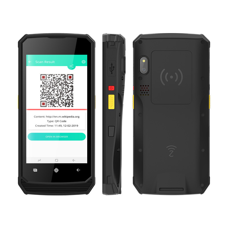 Rugged M580 Hot-swap NFC 4G Lte Handheld Android PDA smartphone with Double Batteries Barcode Scanner with Charging dock