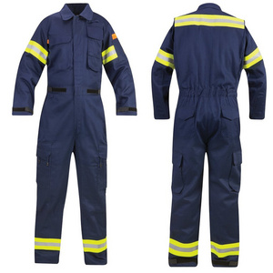 fire retardant clothing 100%cotton FR Hi Vis reflective workwear suits flame resistant industrial working uniform coverall