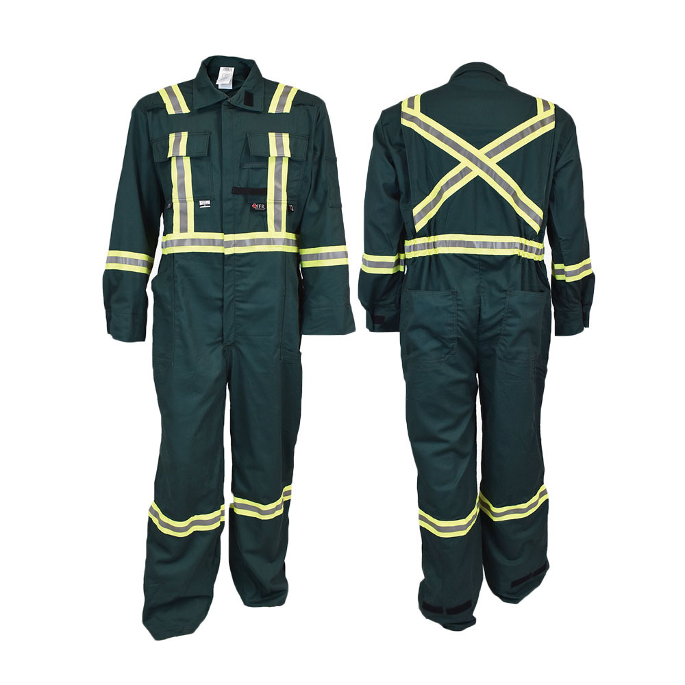 Copper Zipper 100% Cotton Flame Retardant Safety One Piece Boiler Suit