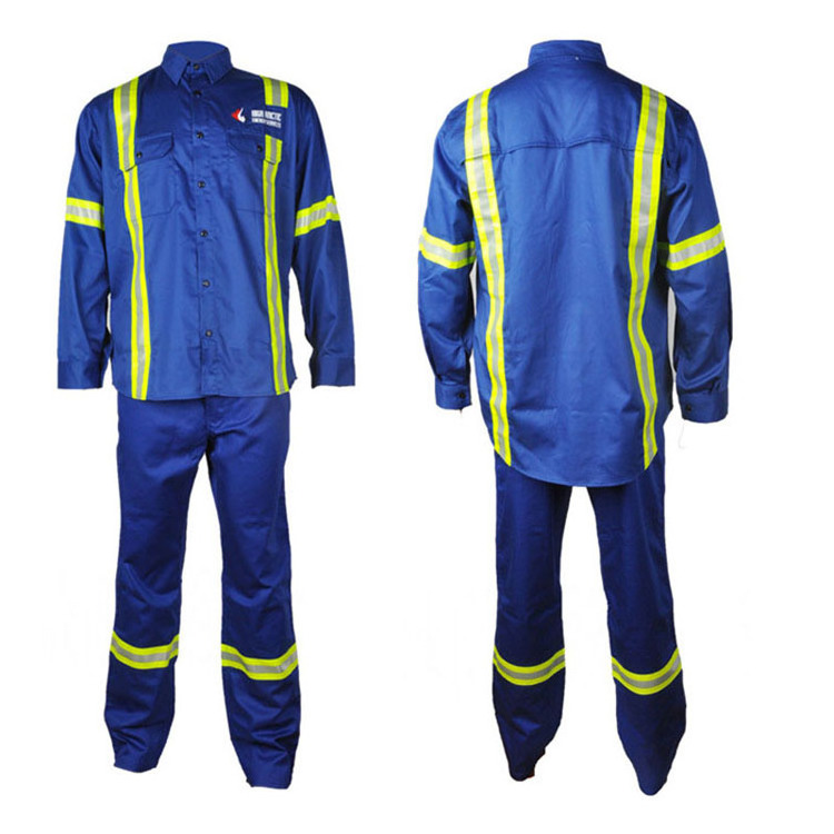 Fire Resistant Suit welder FRC fireproof safety FR industrial flame retardant anti-static overalls jacket suit polyester/cotton